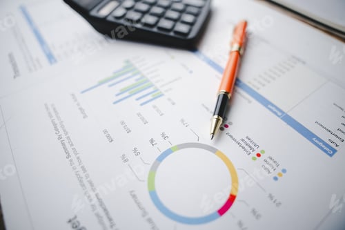 Preview: Close-up photo of document Tax and Financial Accounting Company income Finance and tax concepts
