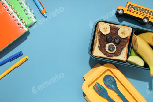 Preview: Lunch box for kid, to eat at school, space for text