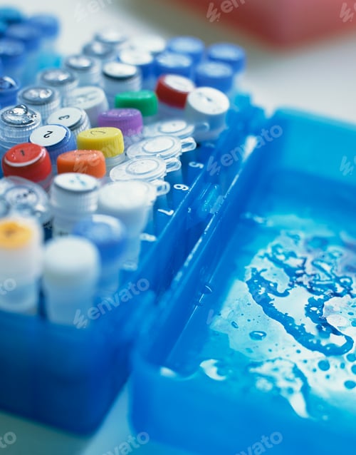 Preview: A variety of DNA and chemical samples that have been taken out of cold storage ready for testing