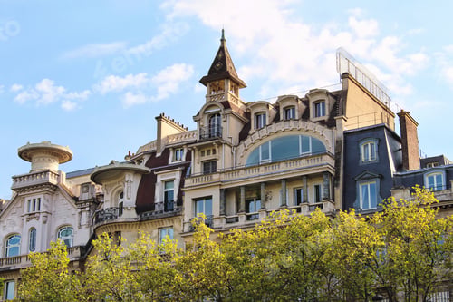 Preview: View on buildings along seine river
