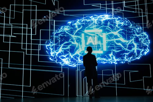 Preview: Researcher observing rapid development of AI technology in RD lab
