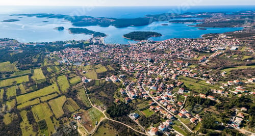 Preview: Aerial shot of the beautiful city of Medulin, Croatia