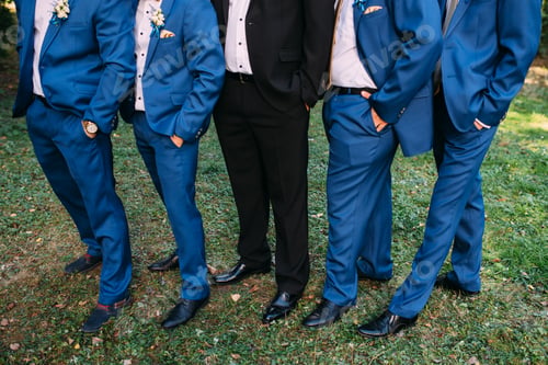 Preview: Groom With Best Man And Groomsmen At Wedding