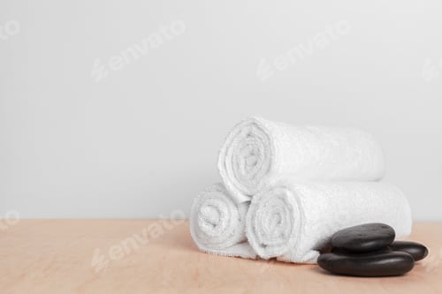 Preview: Beautiful spa composition on wooden table