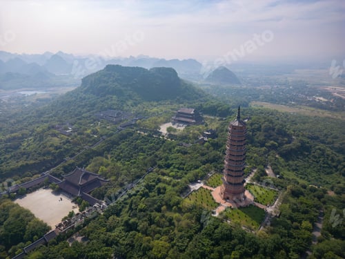 Preview: Aerial view of the Bai Dinh Pagoda in Vietnam.