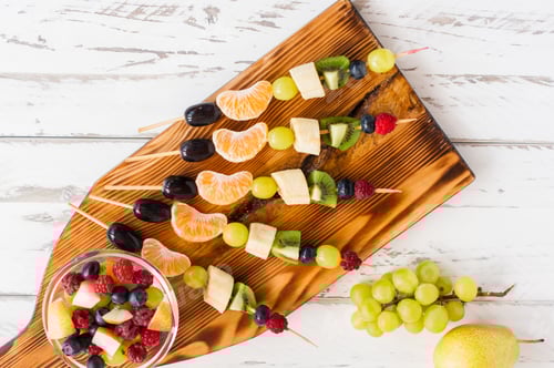 Preview: Fresh Fruit Skewers on Wooden Board