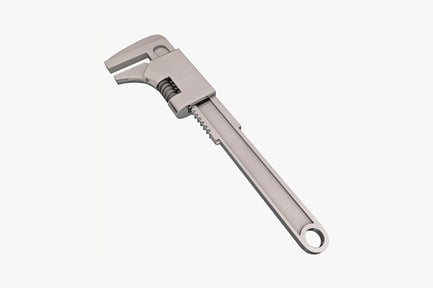 Preview: Pipe wrench with ergonomic handle and threaded end
