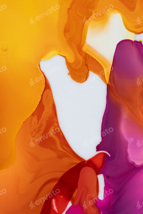 Preview: Abstract flow of liquid paints in mix