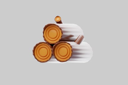 Preview: Low poly stacked wood logs