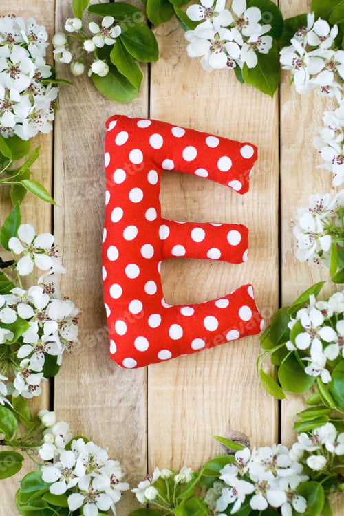 Preview: Natural wooden background with white flowers fruit tree.