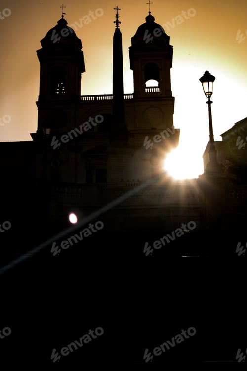 Preview: Plaza of Spain in silhouette