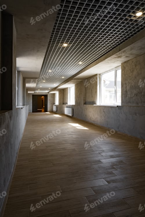 Preview: Empty open space office room with window