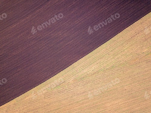 Preview: Aerial photo of a ploughed field in a countryside