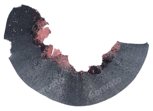 Preview: Close up of black pencil wood shaving curl, isolated background