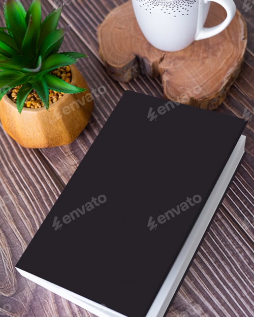 Preview: Mockup of a book with surrounding objects