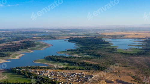 Preview: Aerial view of city water reservoir