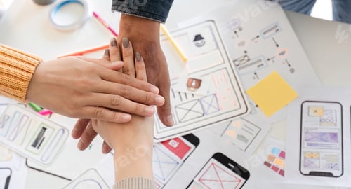 Preview: Collaborative UXUI Designer Team Planning and Developing a Modern Digital System with Wireframes and