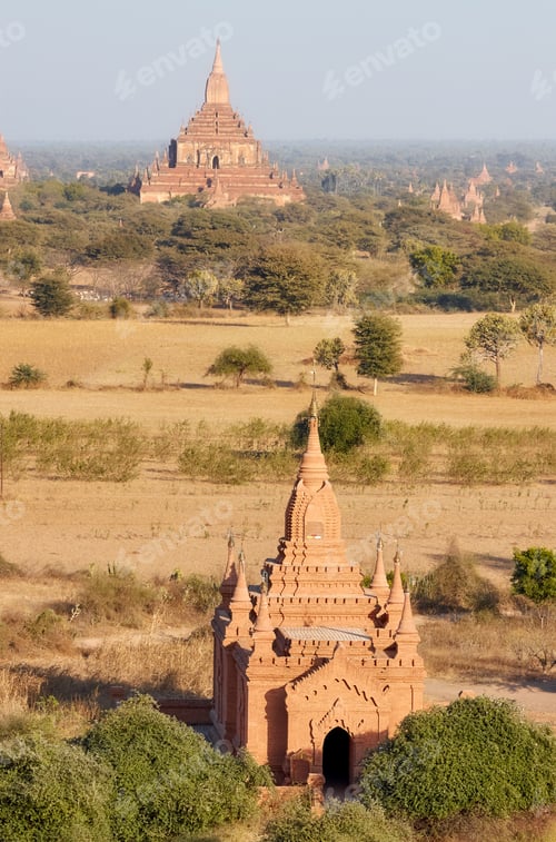 Preview: Temples of Bagan, ancient city and UNESCO World Heritage Site in the Mandalay Region, Myanmar.