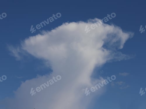 Preview: Odd Shaped Cloud - Photograph Of An Odd Shaped Cloud In The Hot Summer. Cloud Is Growing Quickly