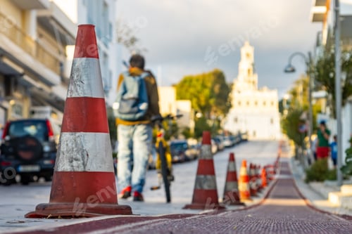Preview: Area closed for pilgrims on the road to the orthodox pilgrimage church of Tinos