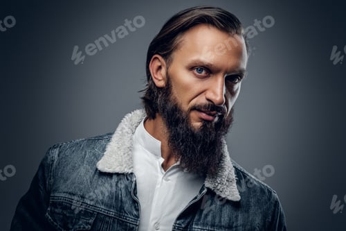 Preview: Bearded male with long hair.