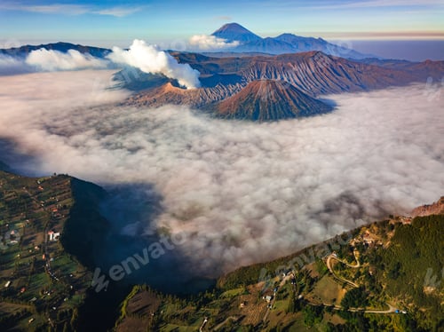 Preview: Bromo volcano at sunrise, East Java, Indonesia