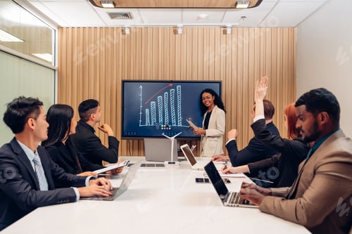 Preview: Group of professional business people are working and shaking hands while working.