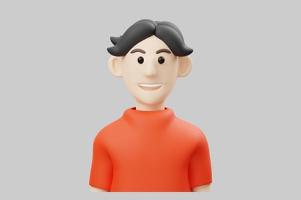 Preview: Cartoon boy orange t-shirt