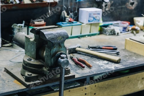 Preview: Measuring tool with metal bars on table