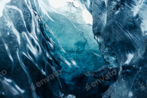 Preview: Massive ice chucks inside crevasse