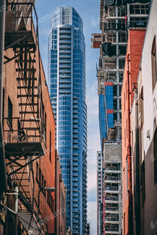 Preview: Vertical shot of tall skyscrapers in the city of Austin, Texas