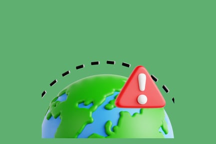 Preview: Globe with warning sign