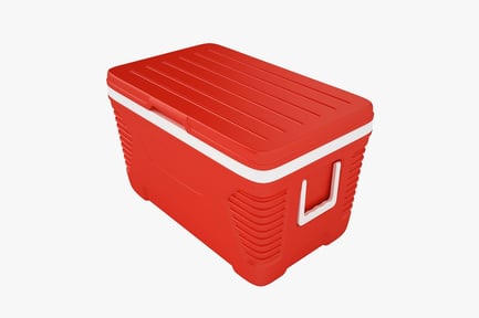 Preview: Portable Red Ice Cooler Box with Handle