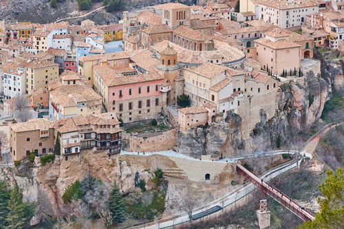 Preview: Traditional antique buildings in Cuenca world heritage old town. Spain