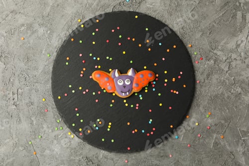 Preview: Concept of Halloween sweets, funny sweets, top view