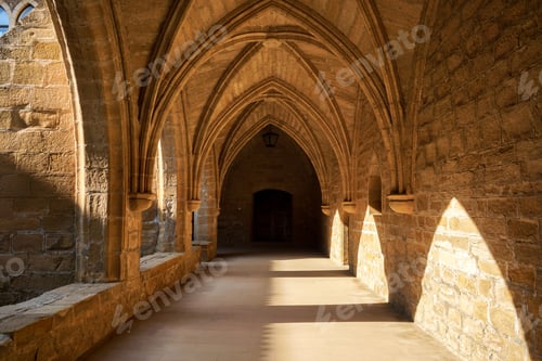 Preview: Corridor of an old stone building