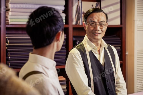 Preview: Father and son in family tailors shop