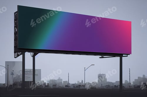 Preview: Blank billboard mockup concept, city copy space announce. put your image or text, blank space.