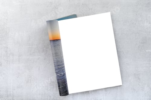 Vista previa: Simple magazine flat lay with blank page for mock up