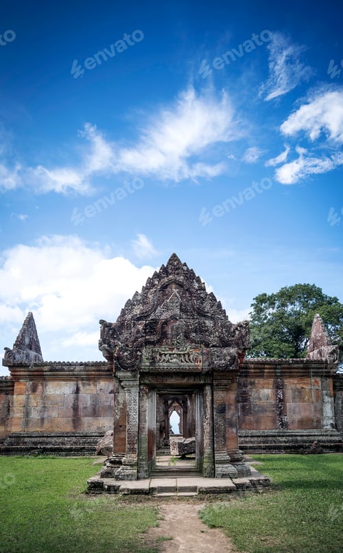 Preview: preah vihear famous ancient temple ruins landmark in cambodia