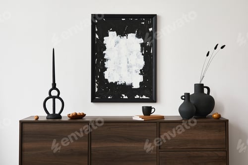 Preview: Creative composition of modern living room interior design