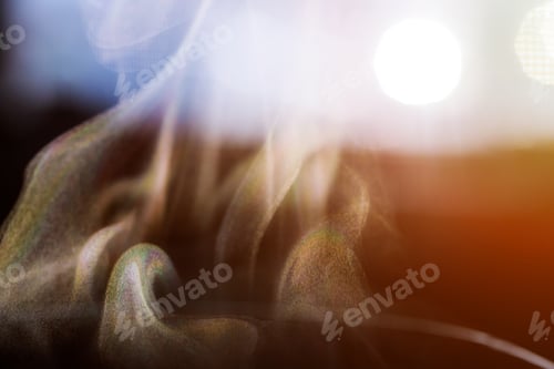 Preview: water vapor with a black back background
