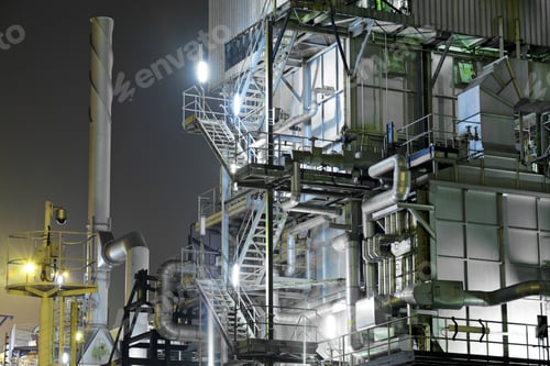 Preview: Industrial complex at night