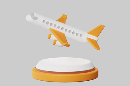 Preview: Cartoon jet airplane display stand