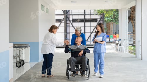 Preview: Medical staff explaining diagnosis to patient. Medicine and healthcare concept.