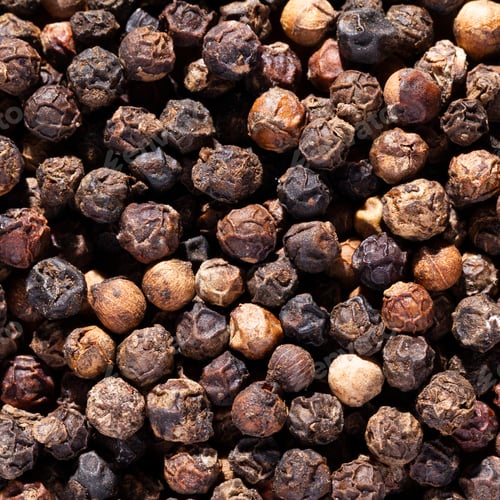 Preview: black peppercorns, top view