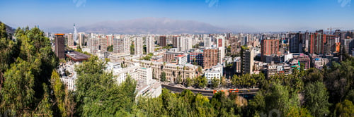 Preview: View of downtown Santiago from Cerro Santa Lucia (Santa Lucia park), Santiago, Santiago Province, Ch