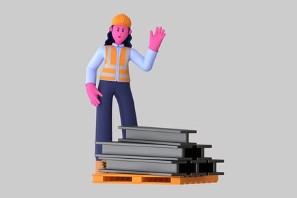 Preview: Stylized Construction Worker Character