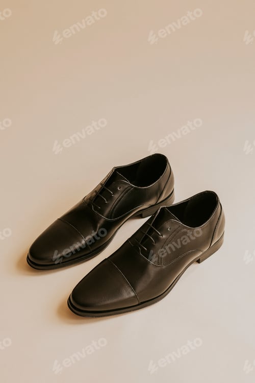 Preview: Men's formal black leather shoes