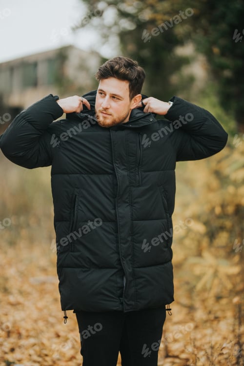 Preview: Shallow focus shot of a young and attractive male posing at camera